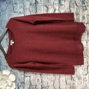 Anthropologie Burgundy Tunic Top